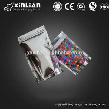 clear plastic food packaging aluminium foil pouch bag with zipper